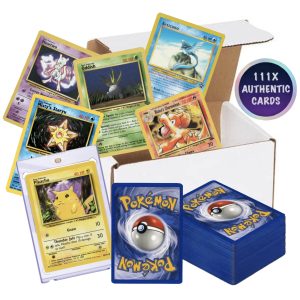 Vintage Pokemon Card Battle Bundle | 111x Pokémon Cards | 1x Vintage WOTC Guaranteed | Holos & Rares Included! | Amazing Gift For Collectors and Kids!