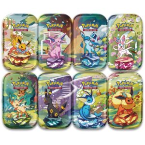 Pokemon Prismatic Evolutions Mini Tin (Random Art) - Tins are unsealed