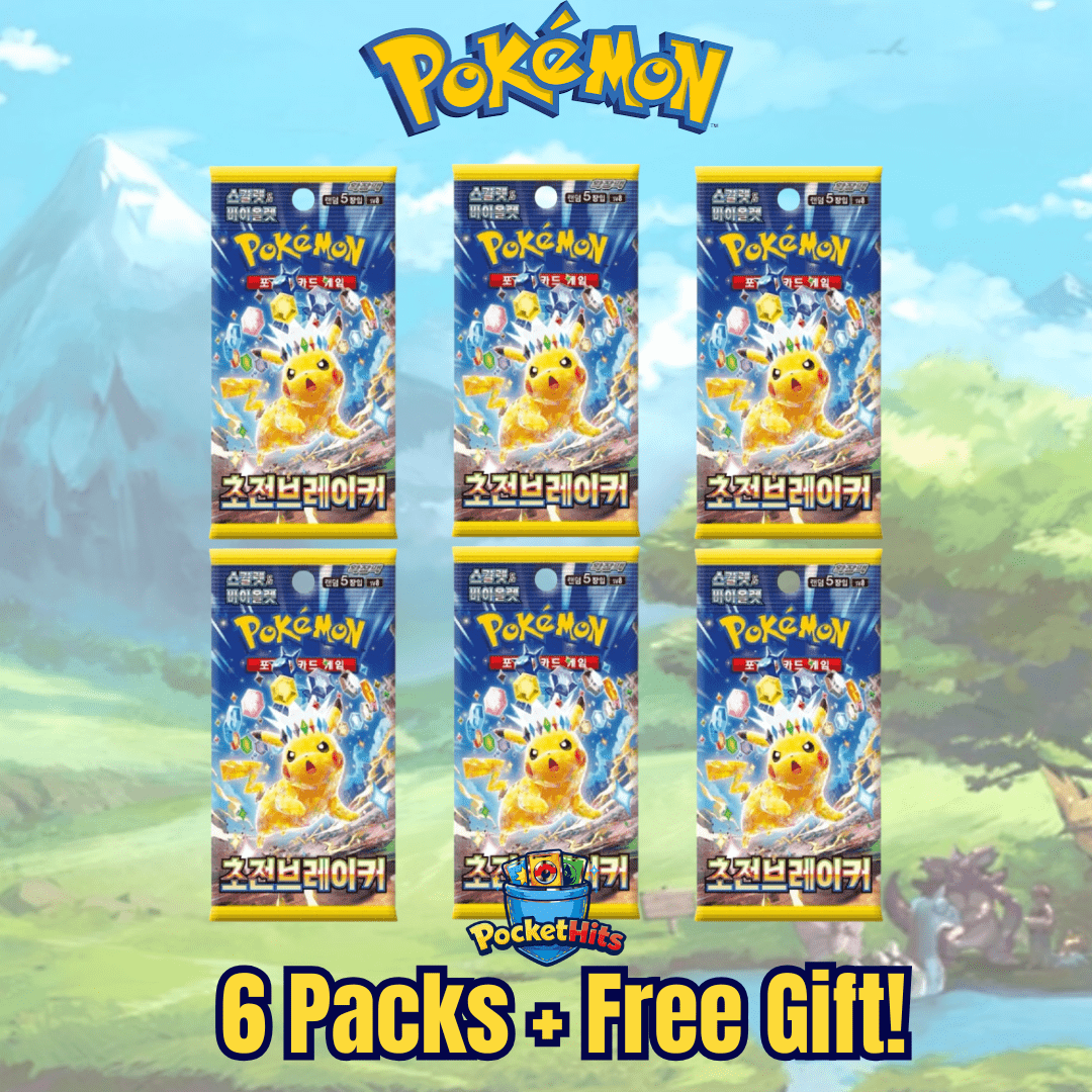 6 Electric Breaker Booster Packs Korean - 100% Authentic Sealed Packs - TCG - Surging Sparks - Pack lot - Pokemon Card