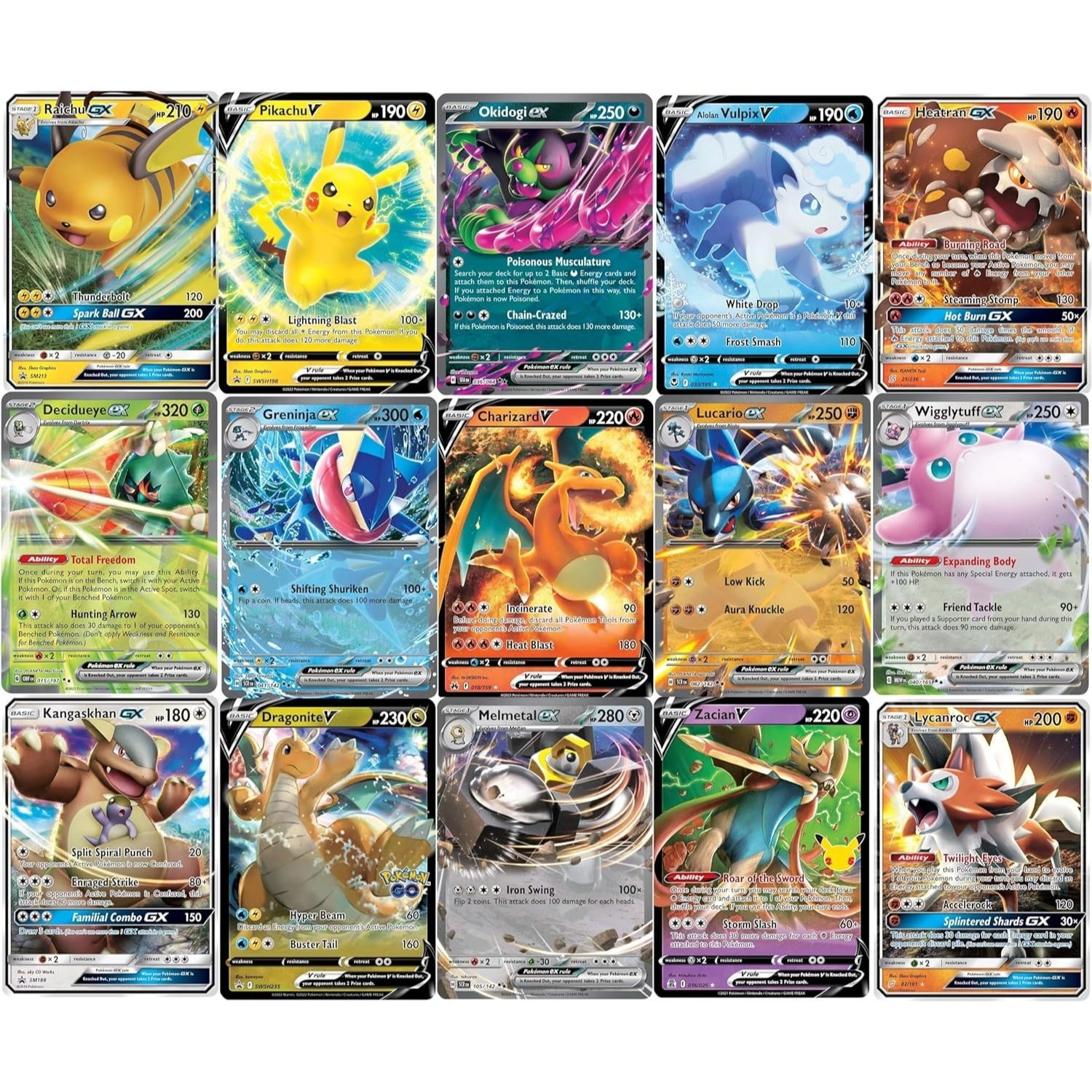 Pokémon TCG Card Lot – 5 Pokemon Ultra Rare Card Lot - V, Gx, ex, Assorted Variety - No Duplicates - Image 2