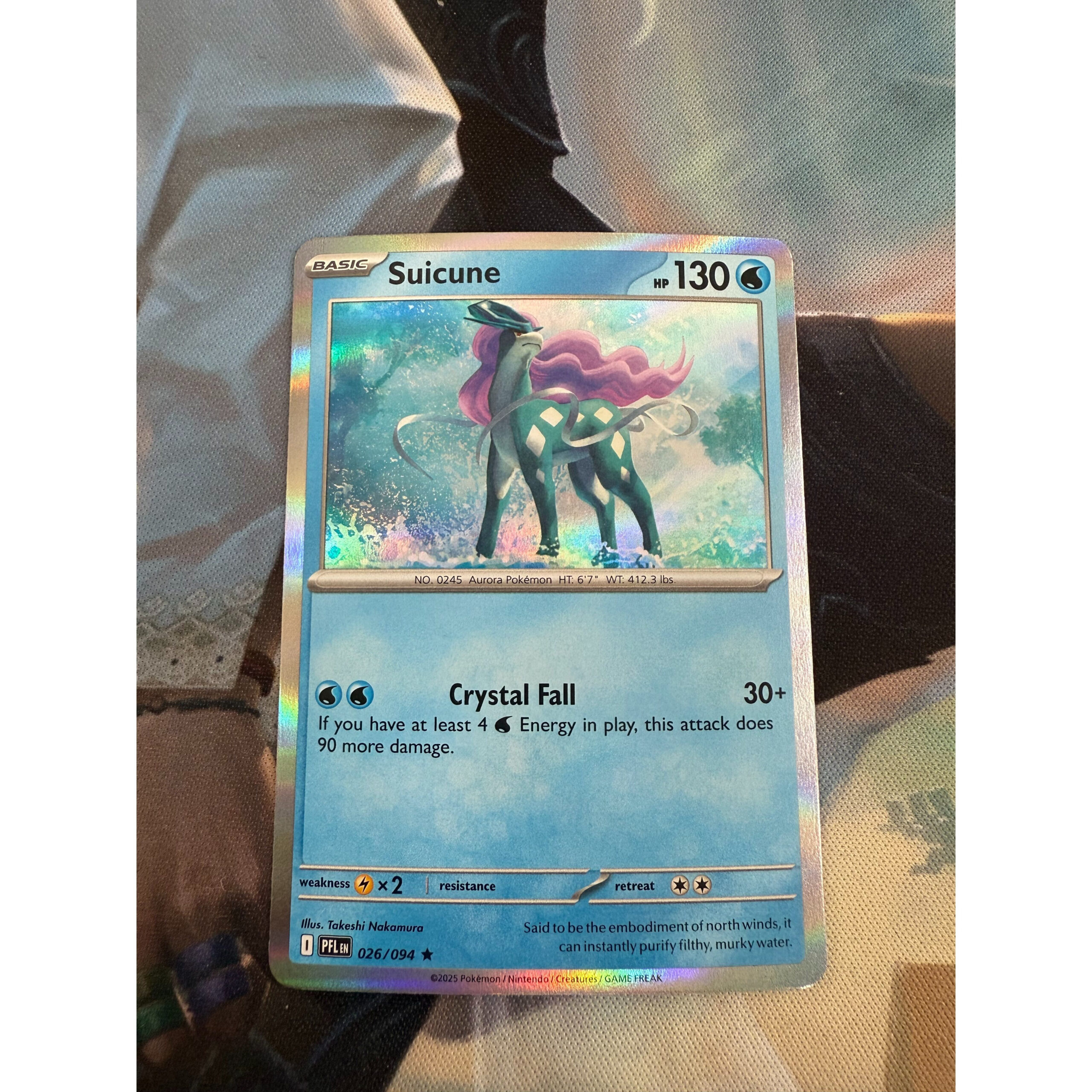 Pokemon Suicune Holo Rare 100% Authentic