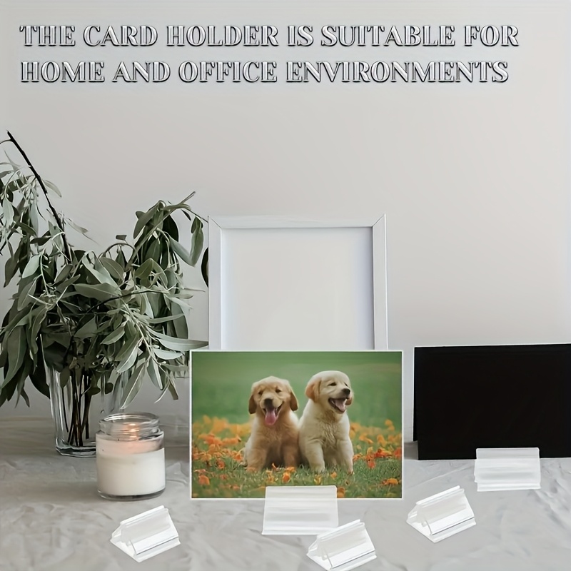 Transparent Acrylic Display Stand | Business Card Holder Suitable for Offices, Gatherings, Retail, Events - Compatible with Business Cards, Photos, Flyers, Menus, Desk Cards, Table Cards - Image 10