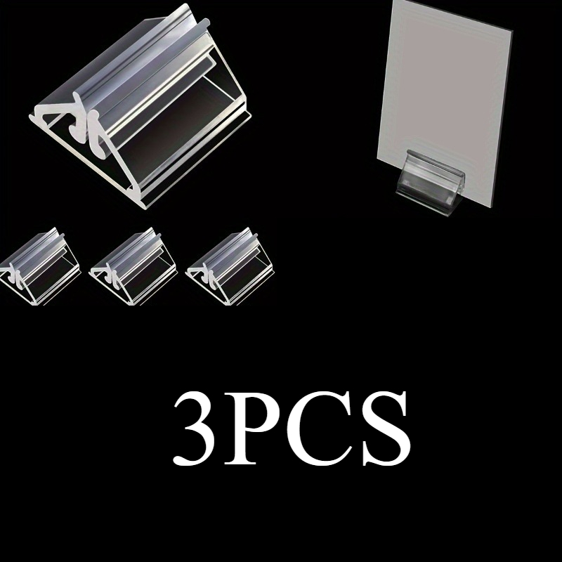 3pcs Clear Acrylic Card Display Stands - High Transparency Durable & Lightweight, Sturdy Card Holders for Home Office, Events, Parties, Photo & Information Display, Party Setup, Minimalist Design - Image 3