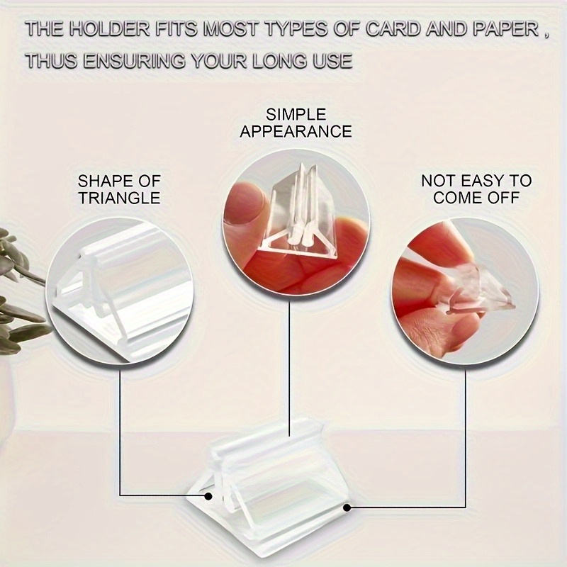 Transparent Acrylic Display Stand | Business Card Holder Suitable for Offices, Gatherings, Retail, Events - Compatible with Business Cards, Photos, Flyers, Menus, Desk Cards, Table Cards - Image 9